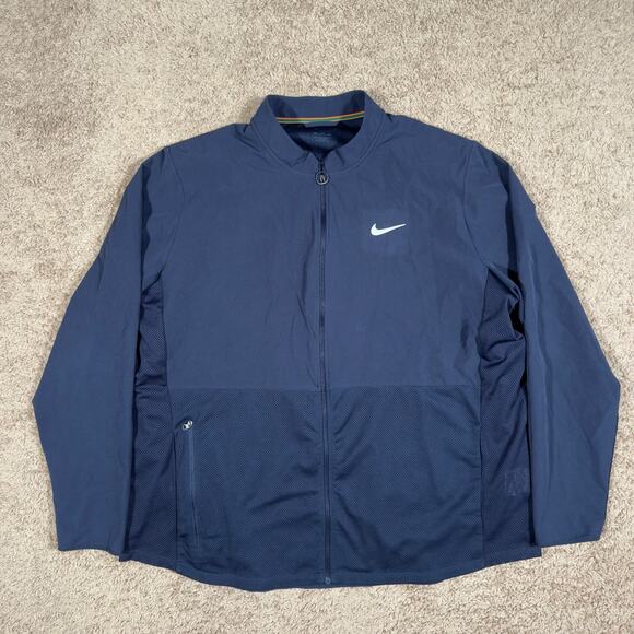 Men's Size 2XL Nike Court Advantage Blue Tennis Jacket DV7387 - Picture 1 of 9